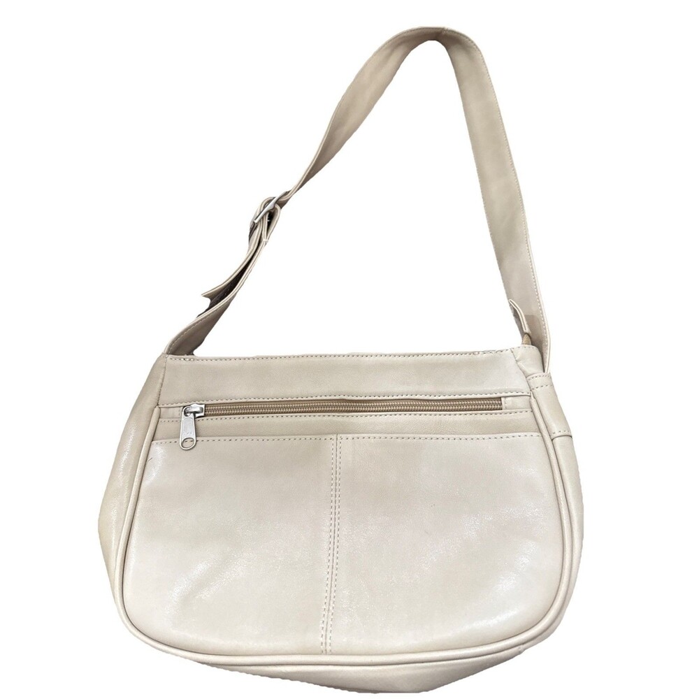 Coronado Leather Concealed Carry Purse Lock w/ 2 Keys Hobo Tan Zipper Pocket EUC